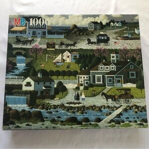 SEALED 1987 charles Wysocki 1000 piece puzzle cricket hawk harbor witch’s bay